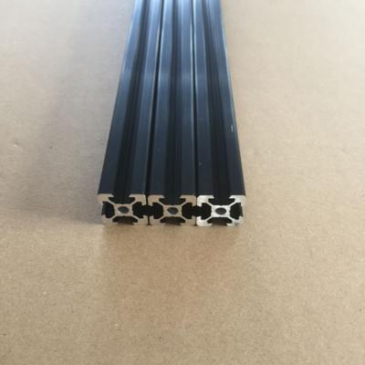 Black anodized 2020 or 2040 aluminum profile in lengths