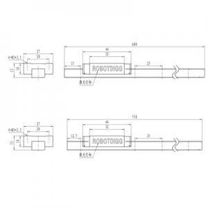 440C SUS Linear Rail MGN12 680 or 750 n Carriage