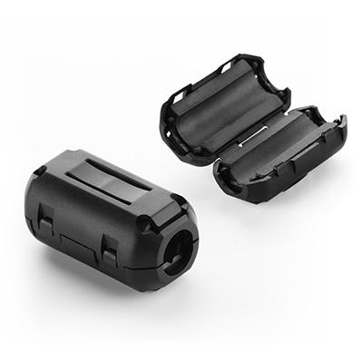 Detachable ferrite choke EMI or RFI suppressor