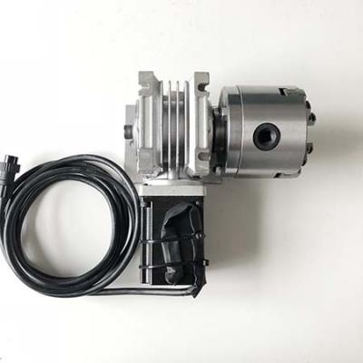 Stepper motorized worm gear drive 4th A axis