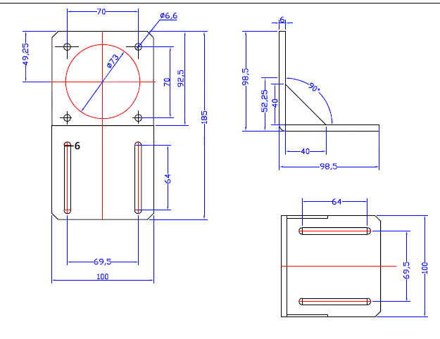 nema34 motor plate