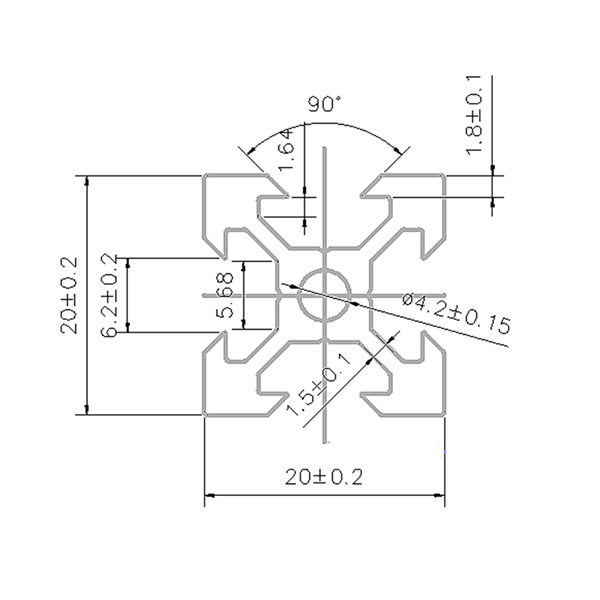 Black Anodized 2020 Or 2040 Aluminum Profile In Lengths RobotDigg