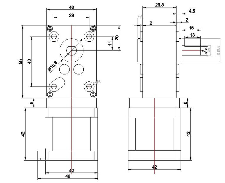 Worm Gear NEMA17