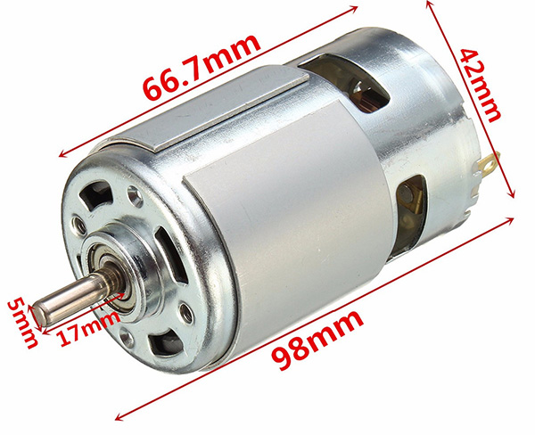 775 motor size