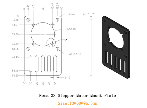 NEMA23 motor plate
