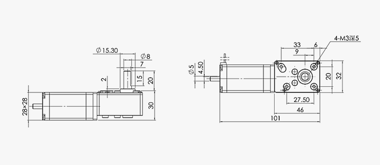 nema11 worm gear stepper