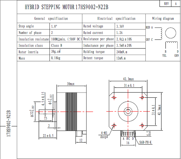 nema17 30mm stepper motor