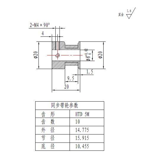 10 tooth 5M pulley