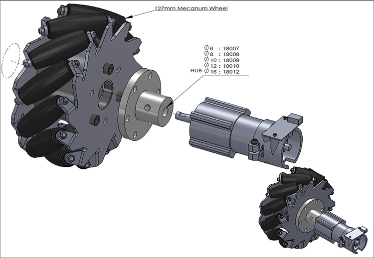5 inch mecanum wheel
