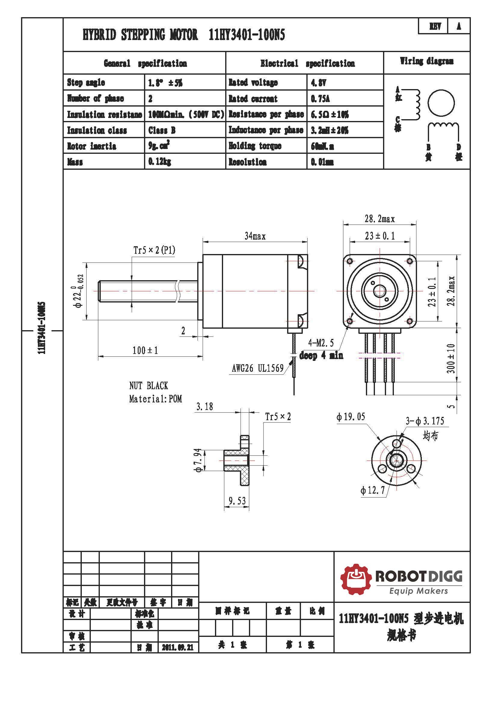 Tr5*2 lead screw stepper