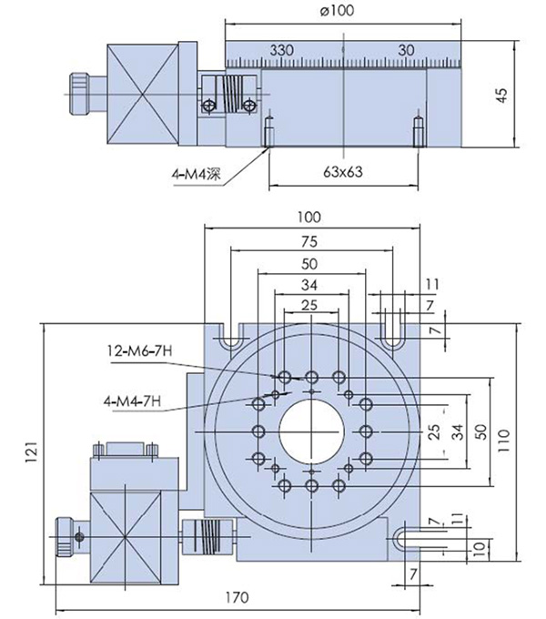 stepper motorized rotary table