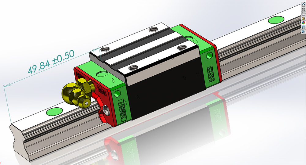 HIWIN HGH rail and carriage
