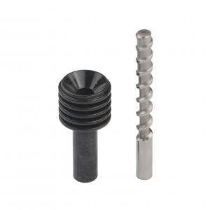 Vertical pellet 3D printing screw, barrel