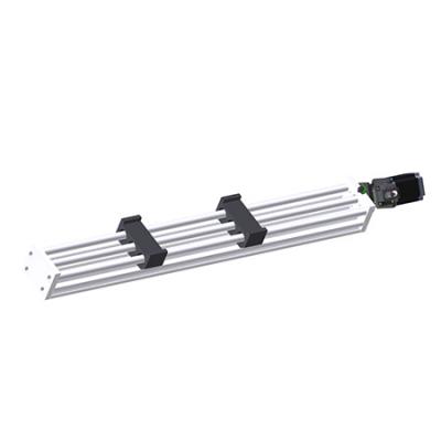 Butt clamp linear module with left and right hand ball screw