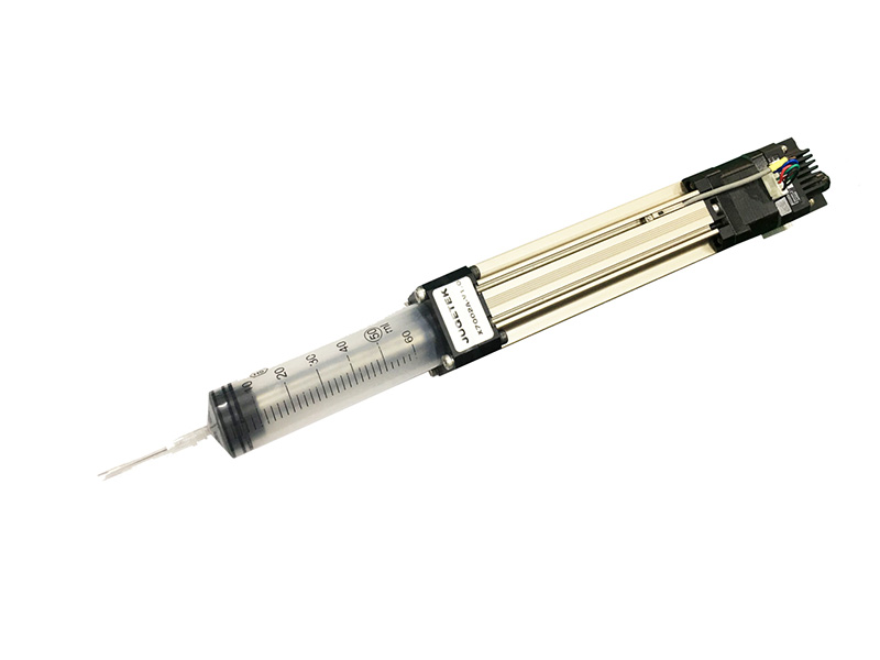 Stepper motorized cylinder syringe pump