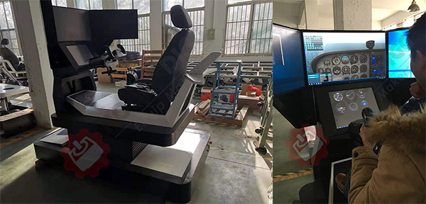 X-Plane 11 Flight Simulator with 6 DOF Platform in Robinson R22