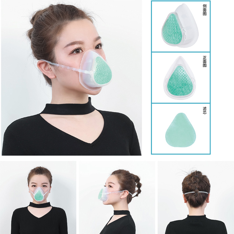 surfing Frosset helvede Silicone rubber face mask with N95 filters - RobotDigg