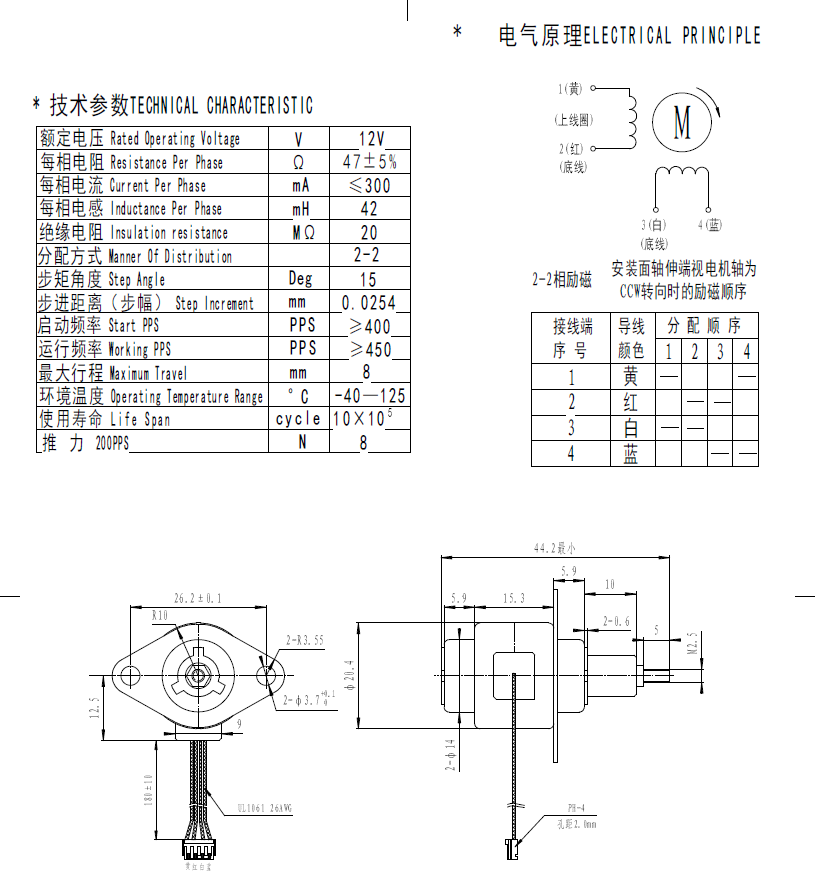 NEMA8 Captive Linear Stepper Motor