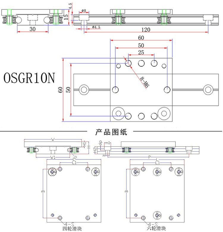 roller bearing linear guide