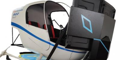 X-Plane 11 Flight Simulator with 6 DOF Platform in Robinson R22