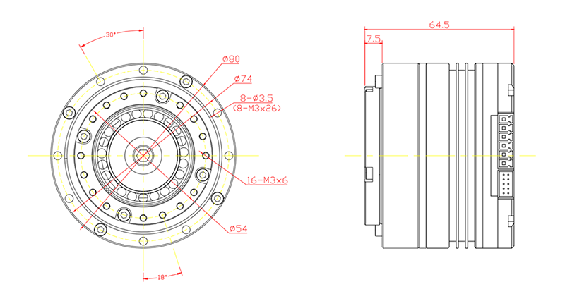 BLDC Servo Motor with Harmonic Reducer
