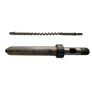 Injection molding machine screw, barrel, screw tip, check ring and nozzle