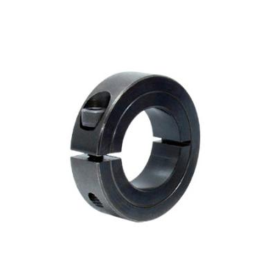 Single split shaft collar black anodized steel