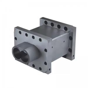 Block type screw and barrel for parallel twin screw extruder