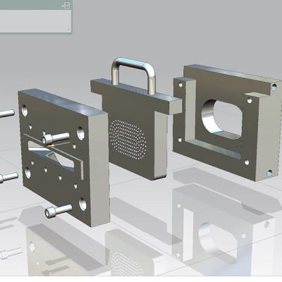 Block type screw and barrel for parallel twin screw extruder