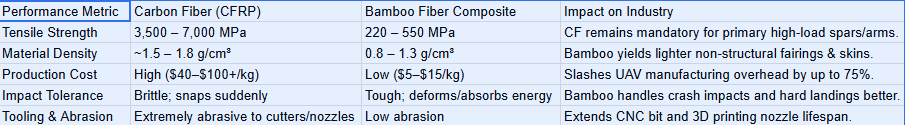 bamboo fiber vs carbon fiber