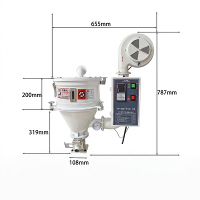 6, 12, 25, 50Kg Vertical Hopper Dryer