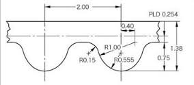 gt2 tooth profile
