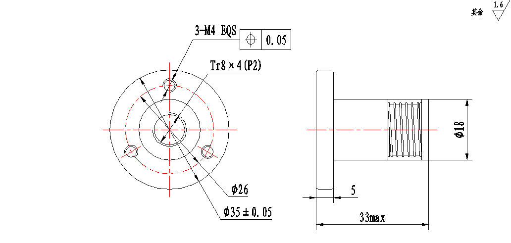 Anti-backlash Nut for Tr8*4 Lead Screw